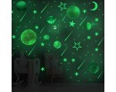 Glow in The Dark Stars,  Moon and Solar System Planets 